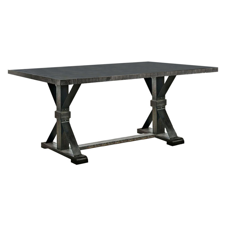 Gracie Oaks Crystian 72'' Trestle Dining Table Wayfair